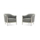 Gray Velvet & Soft Silver Paint Finish Traditional Chair Set 2Pcs SPLASH OF FLASH by Caracole 