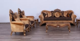 Buy Brown, Gold European Furniture Living Room 