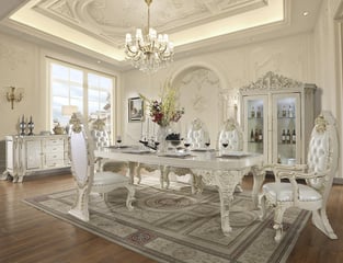 Buy Gold, Antique White Homey Design  Dining Room 