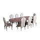 Luxury Antique Silver & Ebony BELLAGIO Dining Table Set 9Pcs EUROPEAN FURNITURE 