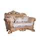 Luxury Antique Bronze Wood Trim VENEZIA Sofa Set 2 Pcs EUROPEAN FURNITURE Classic