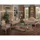 Luxury Beige Chenille Silver Carved Wood Sofa Rosella Benetti’s Traditional