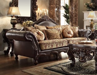 Living Room  Gold, Dark Chocolate, Copper Homey Design  image