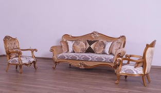 Buy Gold, Sand, Black European Furniture Living Room 