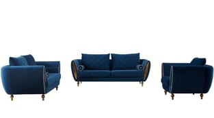 Buy Gold, Blue European Furniture Living Room 