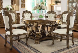 Dining Room  Ivory, Golden Brown, Antique Brown Homey Design  image