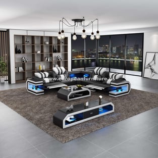 Living Room  White, Black European Furniture photo