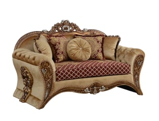 Buy Gold, Red European Furniture Living Room 