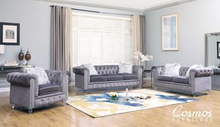 Order Gray Cosmos Furniture 3037GYSAH Living Room now