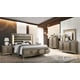 Bronze Finish Wood King Bedroom Set 5Pcs Contemporary Cosmos Furniture Coral