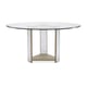 Sundance Gold Base & Tempered Glass Top 60" Dining Table BREAK THE ICE by Caracole 