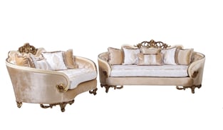 Living Room  Beige, Gold, Antique European Furniture image