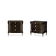 Dark Roast Figured Maple Finish Nightstands Set 2Pcs NIGHT OWL by Caracole 