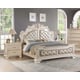 Off-White Finish Wood King Panel Bedroom Set 3Pcs Traditional Cosmos Furniture Victoria