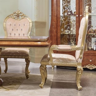 Dining Room  Gold, Walnut Homey Design  photo