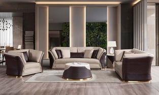 Buy Beige, Chocolate European Furniture Living Room 