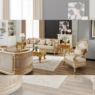 Living Room  Beige, Gold Homey Design  image