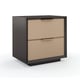 Dark Chocolate & Champagne Gold Finish Nightstand Set 2Pcs DOUBLE WRAP by Caracole 