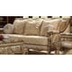 Antique Gold Victorian Chenille Sofa Set 4Pcs w/ Coffee Table Traditional Homey Design HD-205