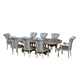 Valentina Beige Oval Dining Set 11Pcs w/ Beige Gold Chairs EUROPEAN FURNITURE