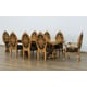 Luxury Antique Brown & Ebony EMPERADOR Dining Table Set 9Pcs EUROPEAN FURNITURE 