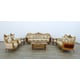 Royal Luxury Gold & Sand Fabric MAGGIOLINI Sofa Set 3 Pcs EUROPEAN FURNITURE 