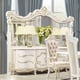 Traditional Gold & Antique White Solid Wood Buffet & Mirror Homey Design HD-959