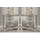 Luxury Antique Silver Grey Nightstand Set 2Pcs Traditional Homey Design HD-5800GR