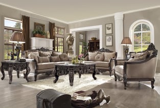 Living Room  Mahogany, Beige Homey Design  image