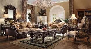 Living Room  Gold, Dark Chocolate, Copper Homey Design  image