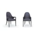 Textured Navy Performance Fabric Set 2Pcs NATURAL CHOICE ARM CHAIR by Caracole