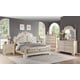 Off-White Finish Wood King Panel Bedroom Set 5Pcs Traditional Cosmos Furniture Victoria