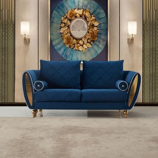 Living Room  Gold, Blue European Furniture photo