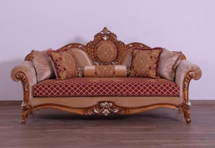 Living Room  Gold, Silver, Red European Furniture image