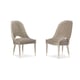 Neutral Metallic Finish Dining Chair Set 2Pcs CANE I JOIN YOU by Caracole 