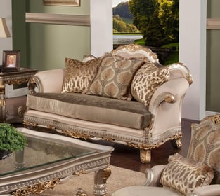 Buy Gold, Silver, Light Beige Benneti Living Room 