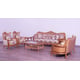 Luxury Sand & Gold Wood Trim MODIGLIANI III Chair Set 2 Pcs EUROPEAN FURNITURE 