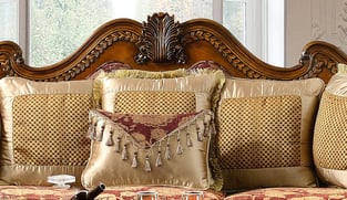 Buy Burgundy, Gold Homey Design  Living Room 