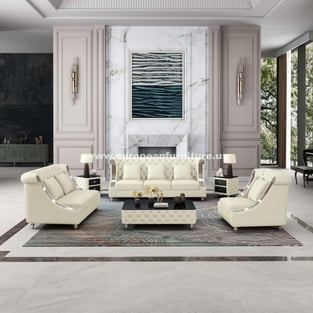 Buy Off-White European Furniture Living Room 