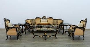 Buy Gold, Antique, Black European Furniture Living Room 