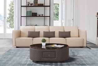 Buy Taupe, Gray European Furniture Living Room 