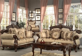 Order Walnut, Chestnut Homey Design  HD-296-SLC Set-3 Living Room now