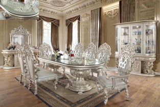 Buy Silver, Metallic Homey Design  Dining Room 