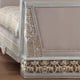 Silver Finish Beige Pearl Fabric Sofa Set 2Pcs Traditional Homey Design HD-6034 