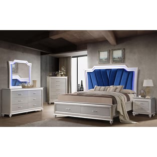 Bedroom  Silver, Blue Cosmos Furniture image