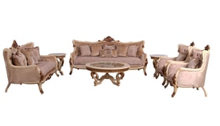 Beige, Gold, Antique European Furniture 47075-Set-2 Living Room interior