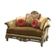 Luxury Silk Chenille Solid Wood Formal Sofa Set 3Pcs Benetti's Sicily Classic