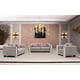 Gray Velvet Sofa Set 2Pcs Modern Cosmos Furniture William