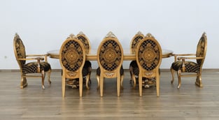 Dining Room  Brown, Silver, Ebony European Furniture image