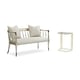 Cream & Auric Finish Traditional Settee & End Table Set Twice As Beautiful by Caracole 